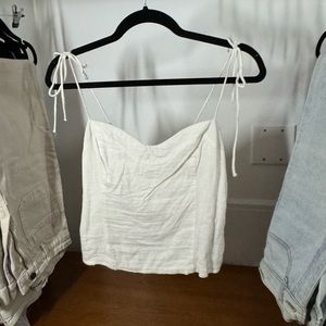 Abercrombie linen tie strap tank